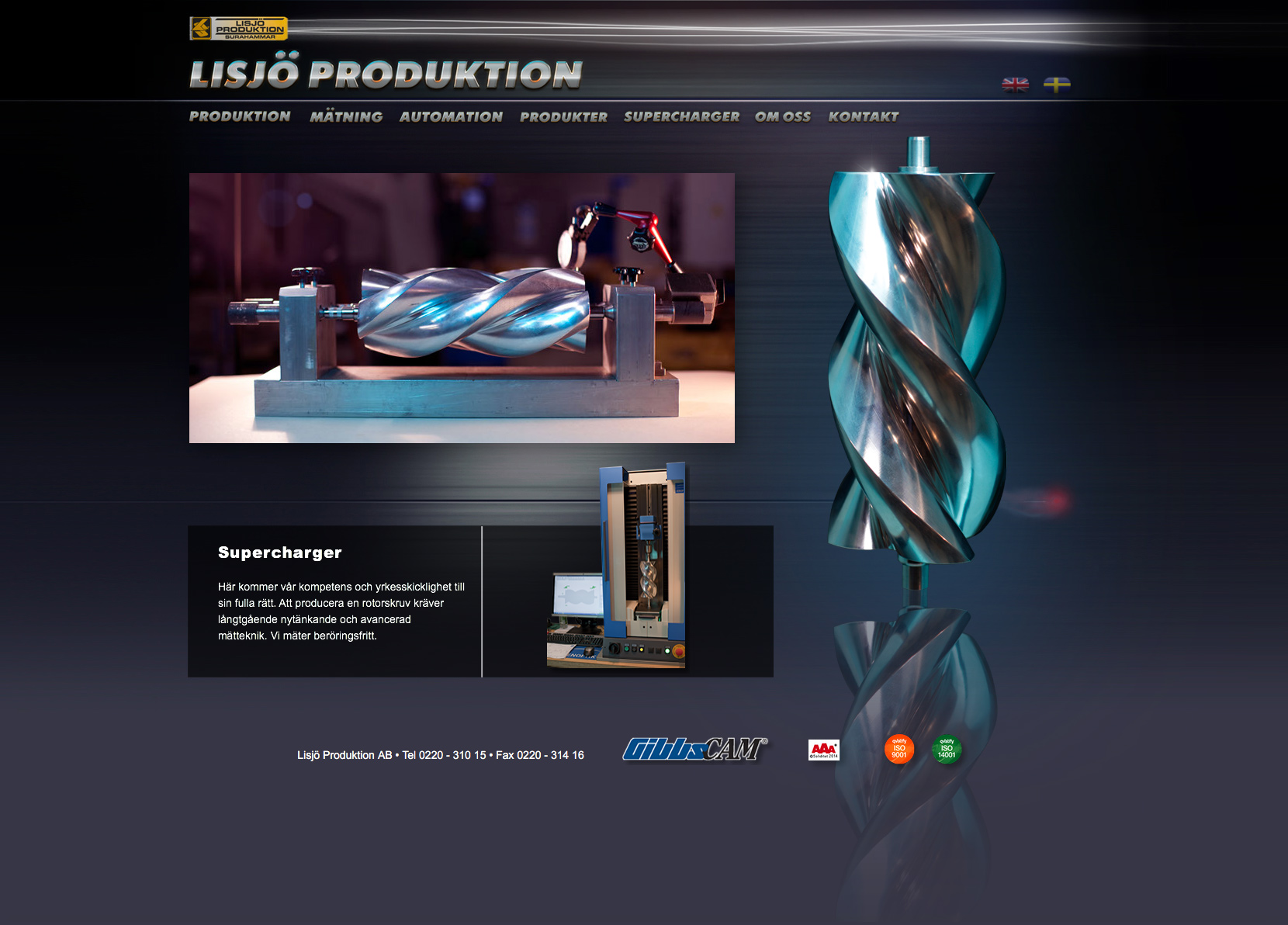 Lisjö Produktion hemsida supercharger Alexa Produktion