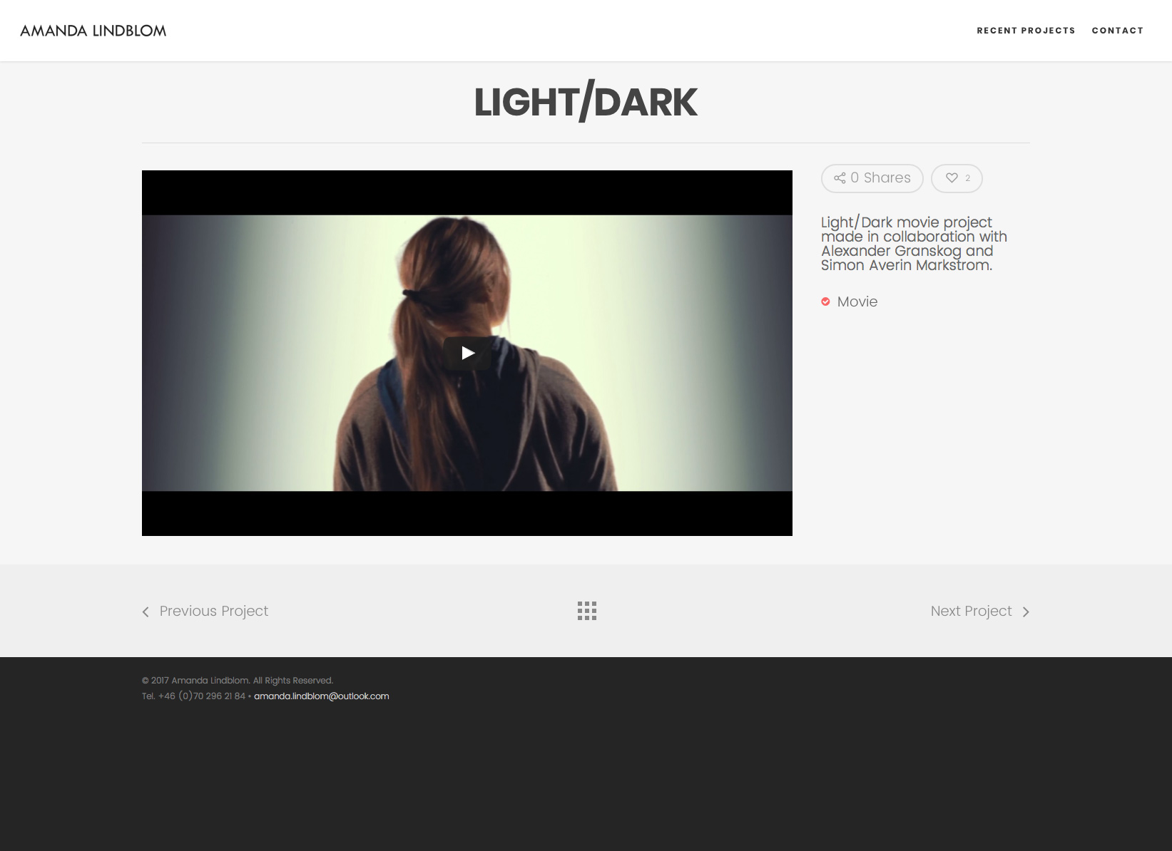 Amanda Lindblom Light/Dark Alexa Produktion